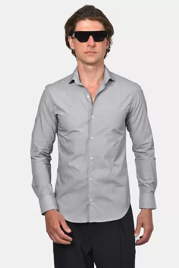 Ανδρικό Επίσημο Πουκάμισο Από 100% Βαμβάκι Normal Fit Με Κλασικό Γιακά - ΜΑΥΡΟ Ανδρικό Επίσημο Πουκάμισο Από 100% Βαμβάκι Normal Fit Με Κλασικό Γιακά - ΜΑΥΡΟ