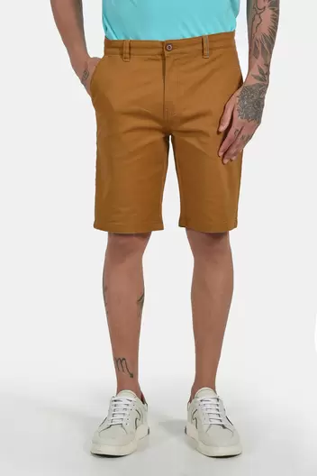 Ανδρική Chinos Βερμούδα Βαμβακερή Normal Fit Για Άνετη Καλοκαιρινή Εμφάνιση - ΜΟΥΣΤΑΡΔΙ Ανδρική Chinos Βερμούδα Βαμβακερή Normal Fit Για Άνετη Καλοκαιρινή Εμφάνιση - ΜΟΥΣΤΑΡΔΙ