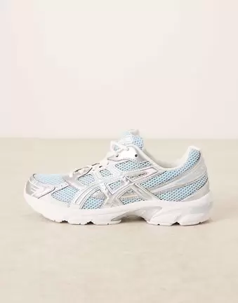 Asics Gel-1130 trainers in sky blue and silver