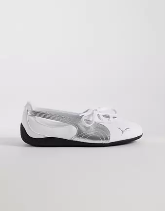 Puma Speedcat Ballet Nova flats in metallic white
