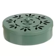 Βάση για Φιδάκι Μεταλλική Λαδί Φύλλα Ø14.5x4cm