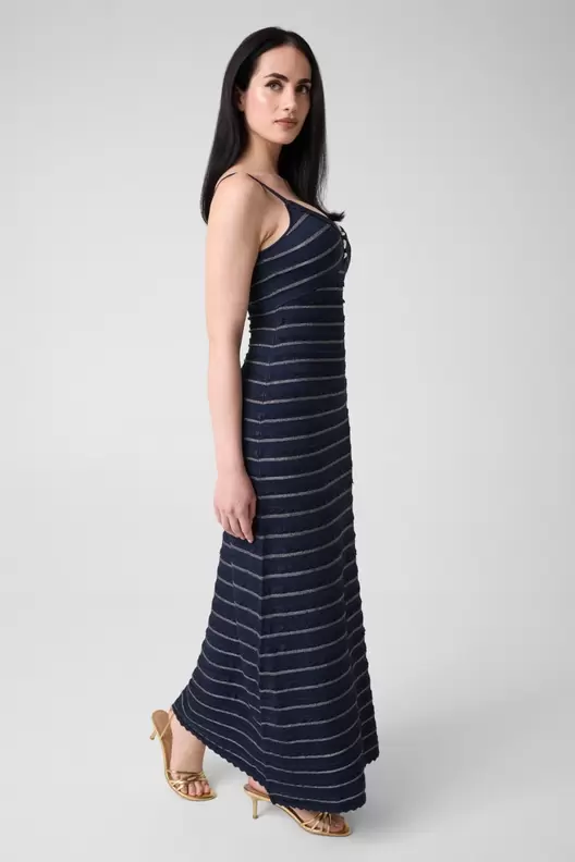 Vestido largo lurex