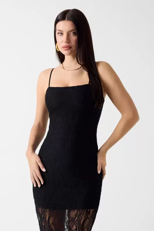 Vestido largo encaje