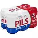 Pils Hellas Μπίρα Κουτί 330ml 5+1 Δώρο