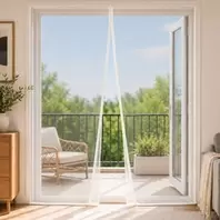 Μαγνητική Σίτα Μπαλκονόπορτας Λευκή 150x220cm