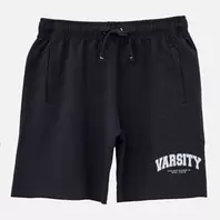 Βερμούδα Ανδρική Βαμβακερή Μπλε με Τύπωμα "Varsity" με Τσέπες