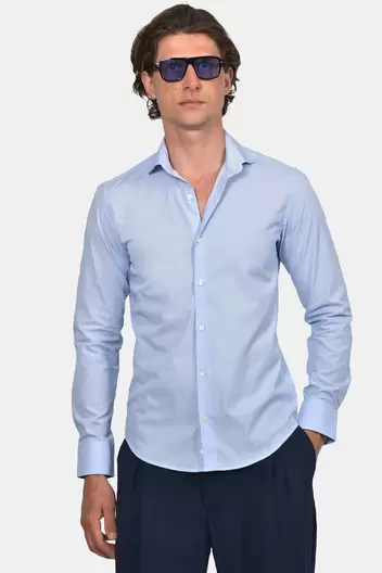 Ανδρικό Επίσημο Πουκάμισο Από 100% Βαμβάκι Normal Fit Με Κλασικό Γιακά - ΣΙΕΛ Ανδρικό Επίσημο Πουκάμισο Από 100% Βαμβάκι Normal Fit Με Κλασικό Γιακά - ΣΙΕΛ