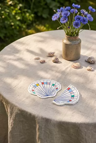 Seashell napkins - 16 pcs
