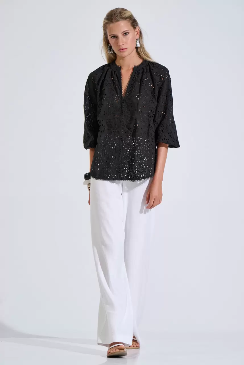 Cotton Broderie Blouse