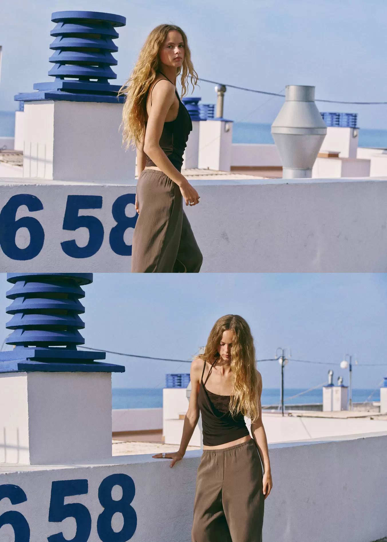 Devoré overlay halter top