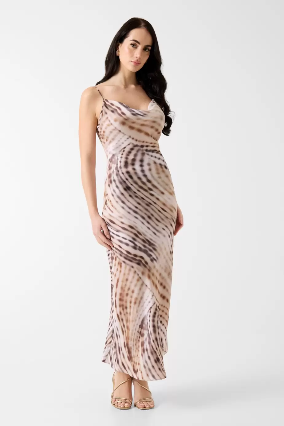 Vestido midi de satén