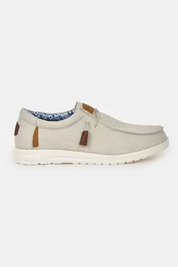 Ανδρικό Casual Παπούτσι 100% Βαμβάκι Ethnic Style - ΕΚΡΟΥ Ανδρικό Casual Παπούτσι 100% Βαμβάκι Ethnic Style - ΕΚΡΟΥ