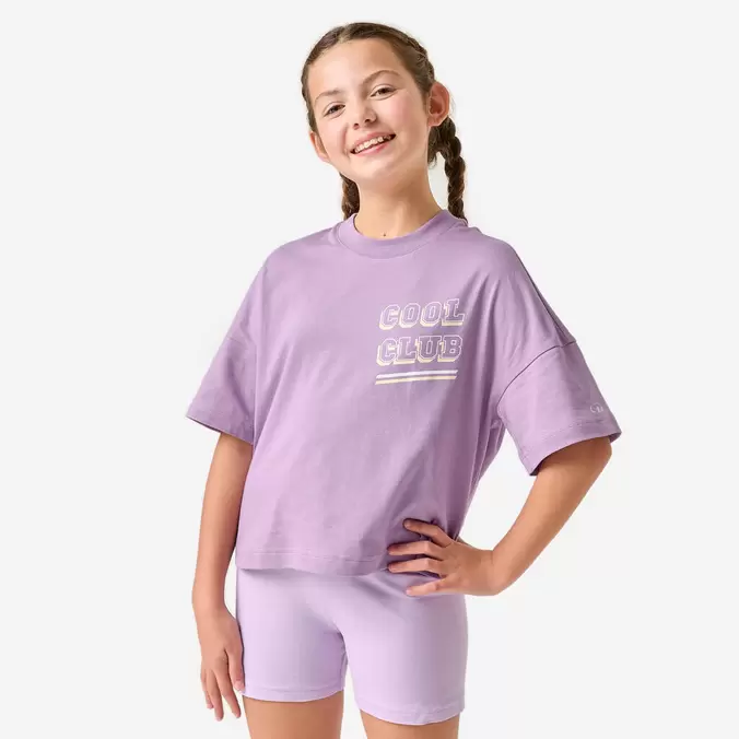 Παιδικό T-Shirt Oversized - Μοβ