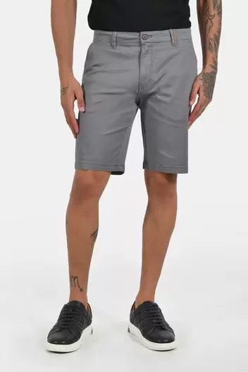 Ανδρική Chinos Βερμούδα Βαμβακερή Normal Fit Για Άνετη Καλοκαιρινή Εμφάνιση - ΓΚΡΙ Ανδρική Chinos Βερμούδα Βαμβακερή Normal Fit Για Άνετη Καλοκαιρινή Εμφάνιση - ΓΚΡΙ