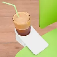 Ποτηροθήκη με Κλιπ Πλαστική Λευκή 16cm