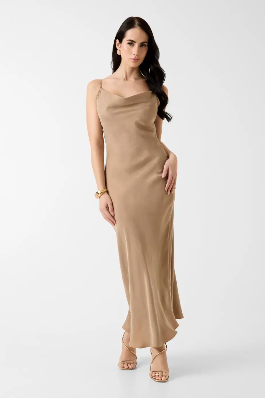 Vestido midi de satén