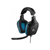 Logitech G G432 Gaming Ενσύρματα Ακούστικα 3.5mm/USB - Μαύρα/Μπλε