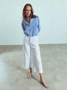 Τζιν crop wide-leg
