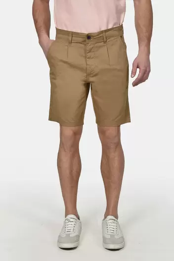 Ανδρική Chinos Βερμούδα Βαμβακερή Normal Fit Με Πιέτες Για Άνετη Καλοκαιρινή Εμφάνιση - ΚΑΜΕΛ Ανδρική Chinos Βερμούδα Βαμβακερή Normal Fit Με Πιέτες Για Άνετη Καλοκαιρινή Εμφάνιση - ΚΑΜΕΛ