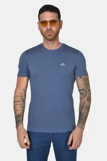 Ανδρικό T-shirt Από 100% Βαμβάκι Normal Fit Με Στρογγυλή Λαιμόκοψη - ΡΑΦ Ανδρικό T-shirt Από 100% Βαμβάκι Normal Fit Με Στρογγυλή Λαιμόκοψη - ΡΑΦ