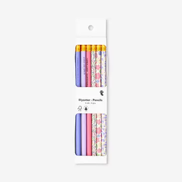 Set of pencils with print - 6 pcs