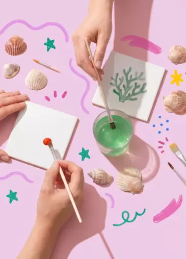 DIY ceramic tiles - 3 pcs
