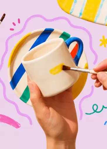 DIY mug with saucer - 280 ml