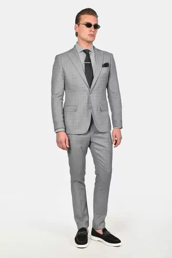 Ανδρικό Κοστούμι Slim Fit Classic Line Για Επίσημες & Καθημερινές Εμφανίσεις - ΓΚΡΙ ΣΚΟΥΡΟ Ανδρικό Κοστούμι Slim Fit Classic Line Για Επίσημες & Καθημερινές Εμφανίσεις - ΓΚΡΙ ΣΚΟΥΡΟ