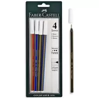 Στυλό Faber Castell Ballpen Needle Point Μπλε Κόκκινο Μαύρο - 4 τμχ.