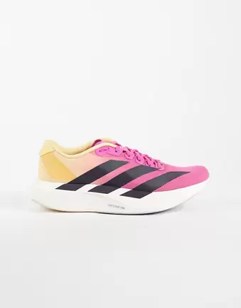 Adidas Running Adizero EVO SL trainers in yellow pink fade