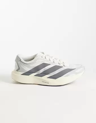 Adidas Running Adizero EVO SL EXO trainers in cream and silver blue