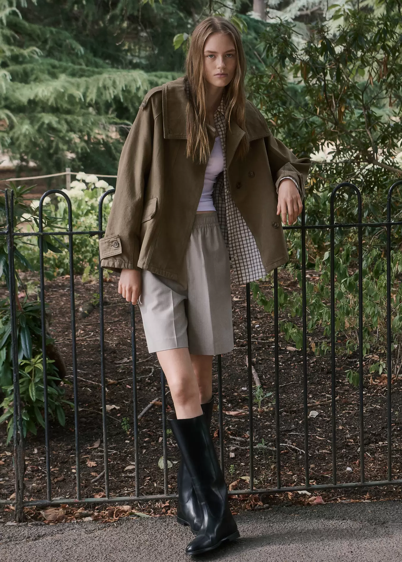 Leather high boots
