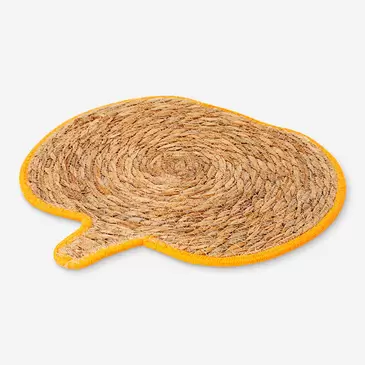 Woven cattail pumpkin placemat - 33 cm