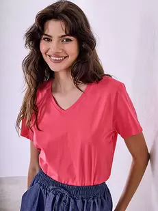T-shirt με V λαιμόκοψη