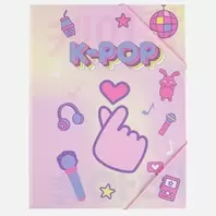 Ντοσιέ Αρχειοθέτησης Fancy Χάρτινο με Λάστιχο K-POP 24x32cm