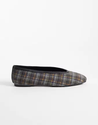 Public Desire Caprice ballet flats in blue plaid