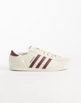 Adidas Originals Superstar II lo pro trainers in off white and maroon exclusive at ASOS