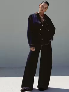 Τζιν wide leg με βαμβάκι