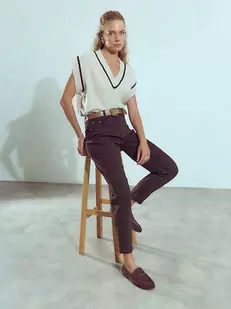 Τζιν mom fit με βαμβάκι