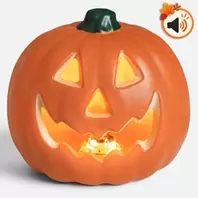 Halloween Διακοσμητική Κολοκύθα με Led & Ήχο 21x14x21cm