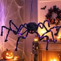 Halloween Αληθοφανής Αράχνη με LED 62x45cm