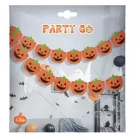 Halloween Διακοσμητική Γιρλάντα Τσόχινη με 8 Κολοκύθες 3.5m