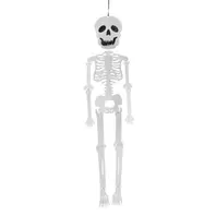Halloween Διακοσμητικό Τσόχινο Σκελετός Λευκός 20x80cm