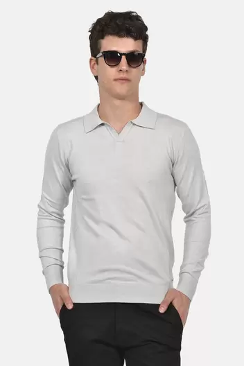 Ανδρικό Πλεκτό Polo 100% Βαμβάκι Normal Fit Για Κομψή Καθημερινή Εμφάνιση - ΓΚΡΙ ΑΝΟΙΧΤΟ Ανδρικό Πλεκτό Polo 100% Βαμβάκι Normal Fit Για Κομψή Καθημερινή Εμφάνιση - ΓΚΡΙ ΑΝΟΙΧΤΟ