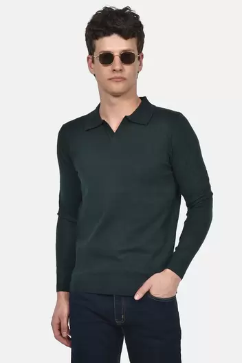 Ανδρικό Πλεκτό Polo 100% Βαμβάκι Normal Fit Για Κομψή Καθημερινή Εμφάνιση - ΠΡΑΣΙΝΟ Ανδρικό Πλεκτό Polo 100% Βαμβάκι Normal Fit Για Κομψή Καθημερινή Εμφάνιση - ΠΡΑΣΙΝΟ