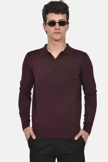 Ανδρικό Πλεκτό Polo 100% Βαμβάκι Normal Fit Για Κομψή Καθημερινή Εμφάνιση - ΜΕΛΙΤΖΑΝΙ Ανδρικό Πλεκτό Polo 100% Βαμβάκι Normal Fit Για Κομψή Καθημερινή Εμφάνιση - ΜΕΛΙΤΖΑΝΙ