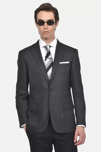 Ανδρικό Σακάκι Slim Fit Με Notch Πέτο & Ελαστική Άνεση Για Επίσημες Εμφανίσεις - ΑΝΘΡΑΚΙ                                                                Ανδρικό Σακάκι Slim Fit Με Notch Πέτο & Ελαστική Άνεση Για Επίσημες Εμφανίσεις - ΑΝΘΡΑΚΙ