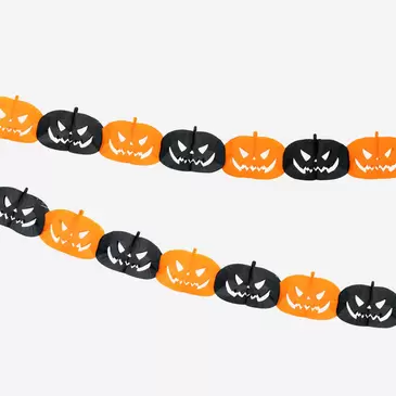 Paper pumpkin garland - 300 cm