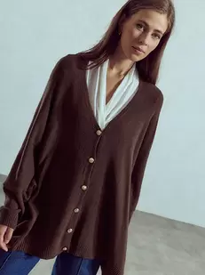 Ζακέτα ασύμμετρη oversized