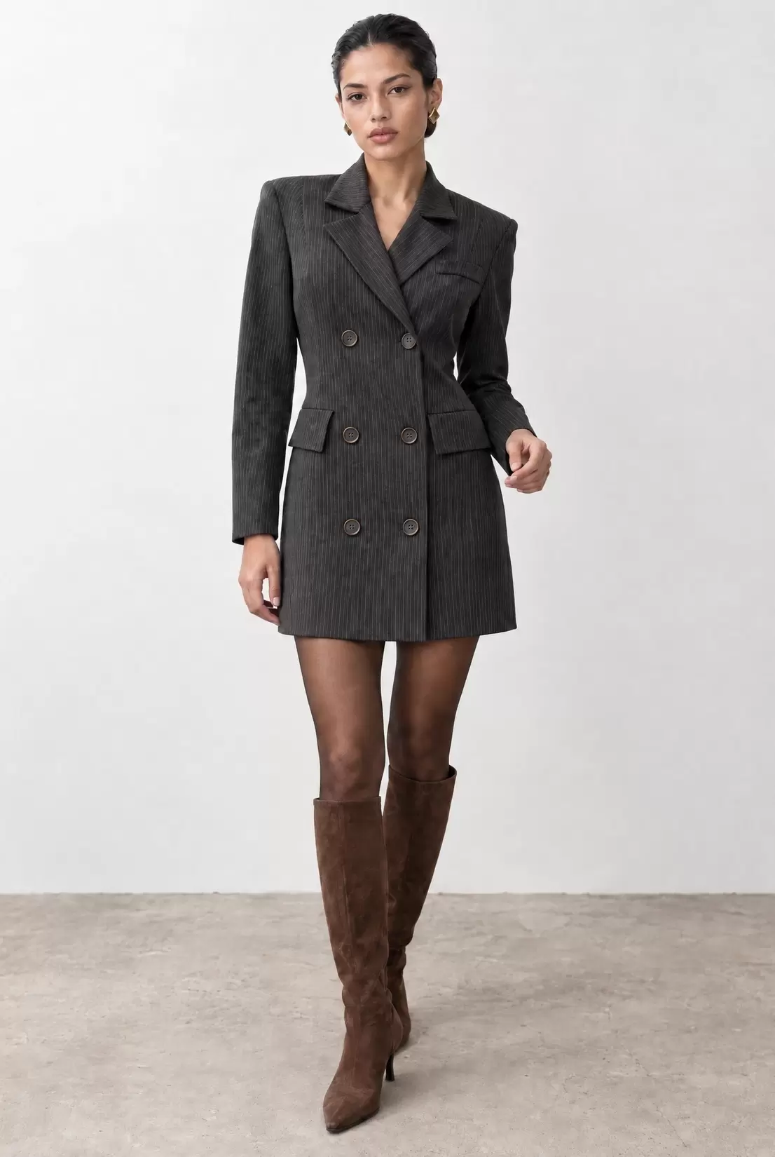 Short pinstripe dress